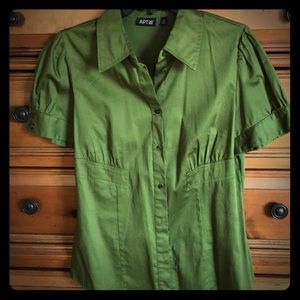 Beautiful Green Button Down Top